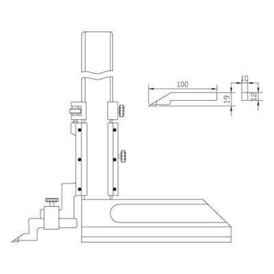 Digital height gauge 0-600mm with hand wheel | reading 0,01mm
