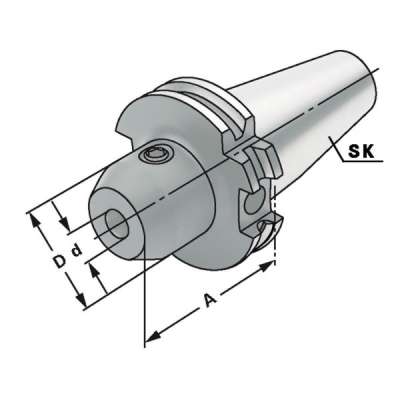 Держатель концевых фрез SK 40-20-100 DIN 69871 AD/B