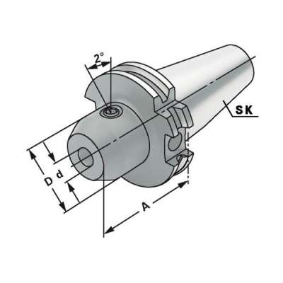 Держатель концевых фрез SK 40-06-50 DIN 69871 AD/B