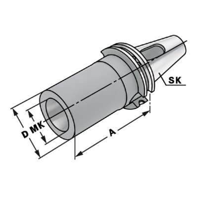 Втулка переходная SK 40-4-156 на конус Морзе по DIN 6383 AD
