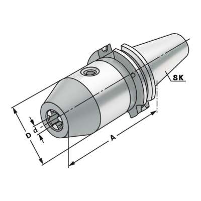 Сверлильный патрон CNC (хвостовик SK 40-2,5/16-95) по DIN 69871 AD/B