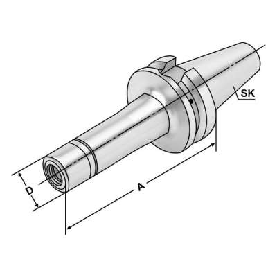 Цанговый патрон (хвостовик BT 50-4/16-135 по JIS B 6339 (MAS-BT) AD) для цанг KPS16