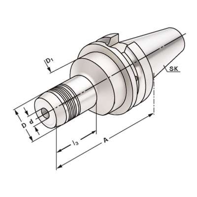 Гидравлический зажимной патрон (хвостовик BT 50-20-110 по JIS B 6339 (MAS-BT) AD/B)