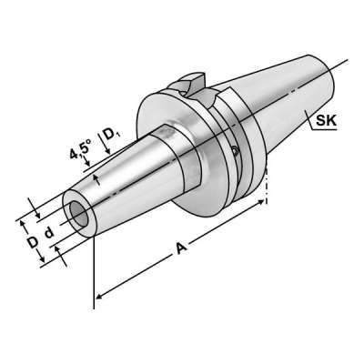 Термоусадочный патрон (хвостовик BT 50-08-100 по JIS B 6339 (MAS-BT) AD/B)
