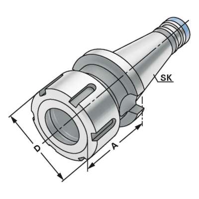 Цанговый патрон (хвостовик SK 50-3/32-73 по DIN 2080) для цанг OZ32