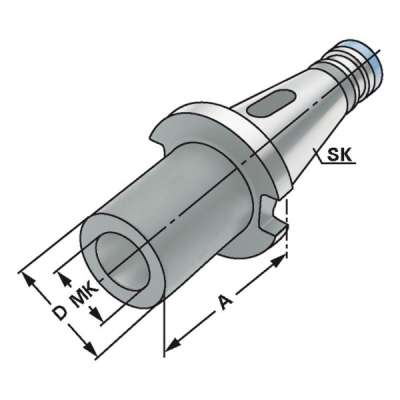 Втулка переходная (хвостовик SK 50-5-105) на конус Морзе по DIN 6383