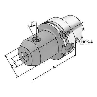 Держатель концевых фрез (хвостовик HSK-A 100-10-90 по DIN 69893)