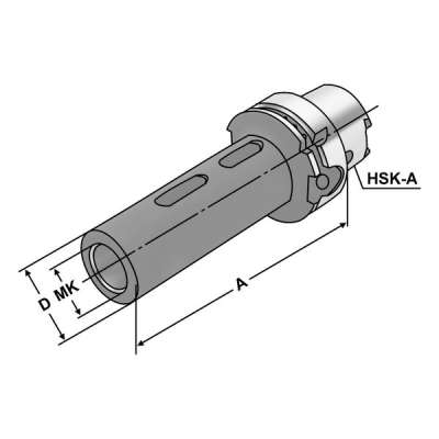 Втулка переходная (хвостовик HSK-A 100-1-110 по DIN 69893) на конус Морзе по DIN 6383 
