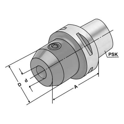 Держатель концевых фрез (хвостовик PSK 50-12-60 по ISO 26623)
