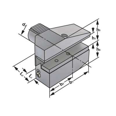 Резцедержатель радиальный B8-40x25-44 по DIN 69880 (ISO 10889), удлиненный, перевернутый, левое исполнение