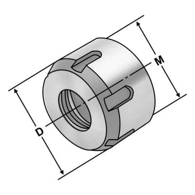 Зажимная гайка (OZ16 | 2-16) по DIN 6388 (ISO 10897) под уплотнительную шайбу