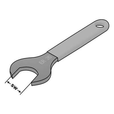 Ключ (ER11 | 1-7 | D=19 | SW=17) для гаек типа ER