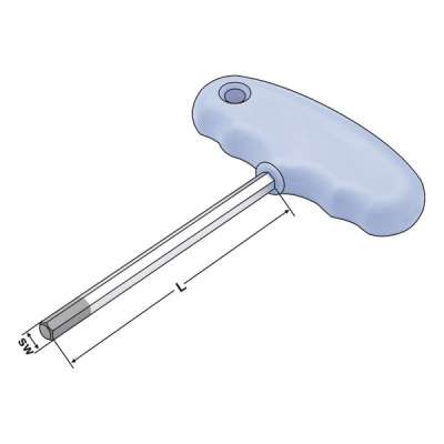 Т-образный шестигранный ключ (SW = 6 мм; L = 100 мм)