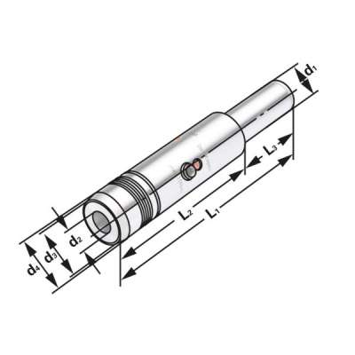 Гидравлический зажимной патрон 20 - 12 - 100 с цилиндрическим хвостовиком