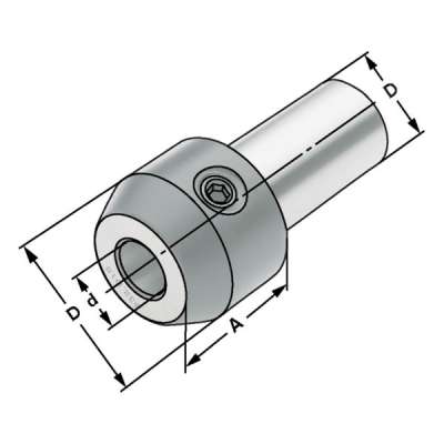 Переходная втулка (Ø 32 | Ø 12) по DIN 1835 B для инструмента с хвостовиком по DIN 1835 B+E