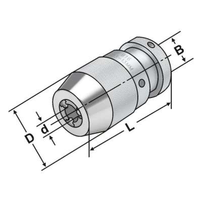 Прецизионный быстрозажимной сверлильный патрон 3/16 - B 16 по DIN 238