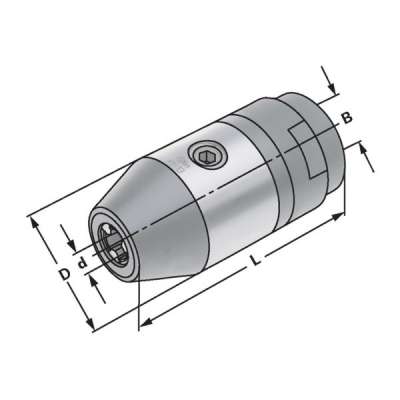Сверлильный патрон CNC 2,5/16 - B 16 по DIN 238