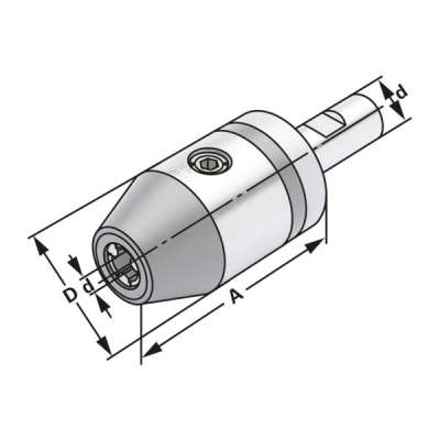 Сверлильный патрон CNC 20-1/13-143 с цилиндрическим хвостовиком по DIN 1835 B
