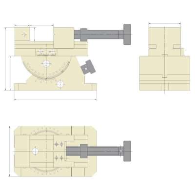 Универсальные тиски для шлифования и контроля 80 мм