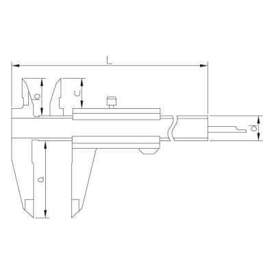 Vernier caliper | 0-300mm analogue | with locking screw