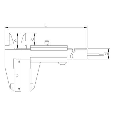 Vernier caliper | 0-150mm analogue | with thumb clamp | Ø 1,8mm