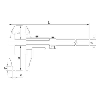 Vernier caliper heavy duty | 0-300mm analogue | with fine adjustment