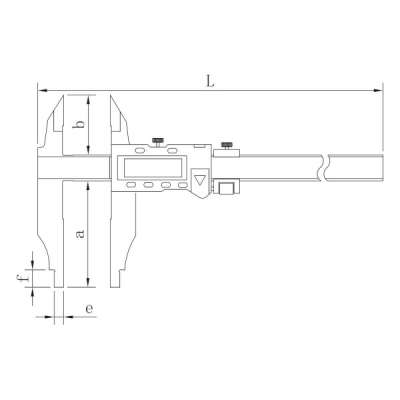 Digital caliper heavy duty | 0-800mm with data output | reading 0,01mm