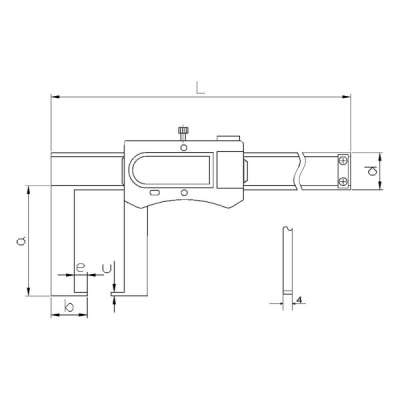 Digital Caliper | 0-300mm for outside grooves / with data output