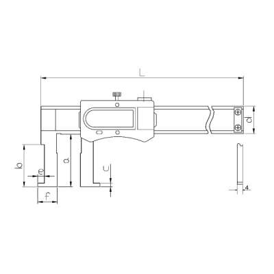 Digital Caliper | 20-150mm for inside grooves / with data output