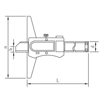 Depth caliper digital 0-200mm with data output