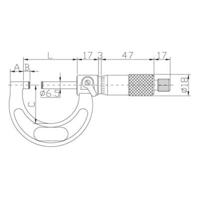 Micrometer | analogue | 0 - 25 reading 0,01mm