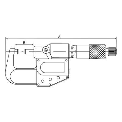Micrometer | digital | 0 - 25 with data output | IP 65