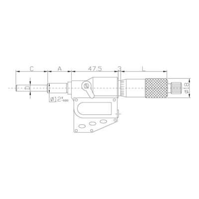 2 point internal micrometer | digital 6-8mm | IP65 | reading 0,001mm