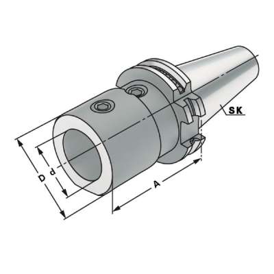 Оправка расточная для сверл с многогранными режущими пластинами SK 40-25-70 по DIN 69871 AD/B