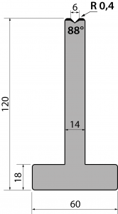 88°, H=120 mm