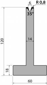 35°, H=120 mm